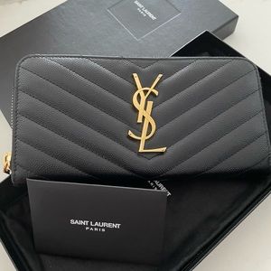 Authentic YSL zippy wallet